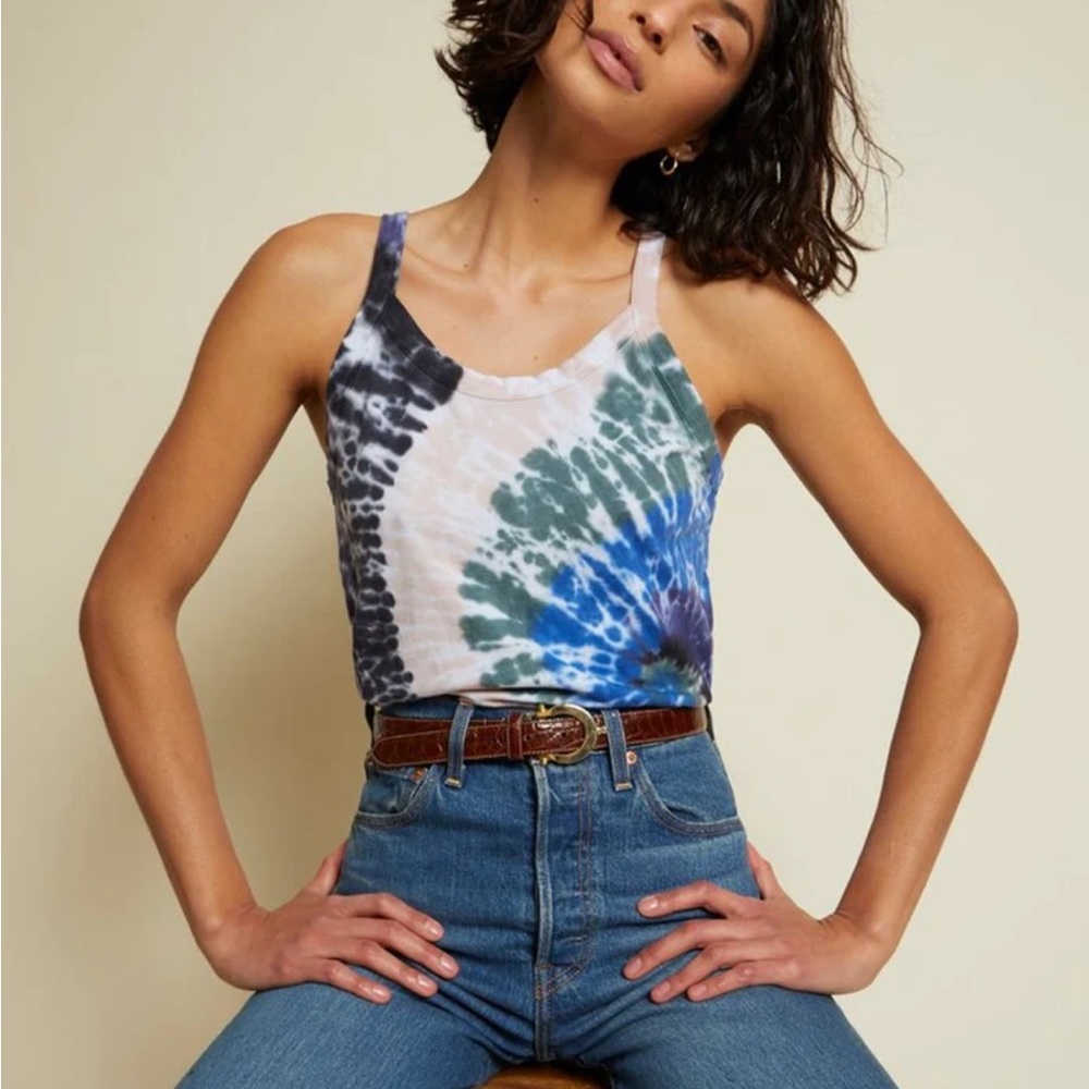 Beautiful Nation Ltd. Rebecca Tank in North Shore Tie Dye - organic cotton